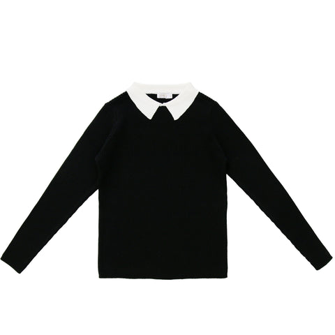 Coco Blanc Collared Sweater Black