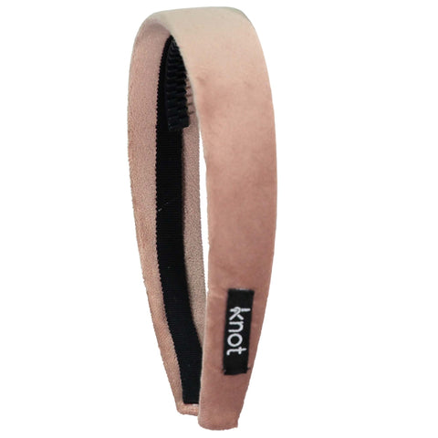 Knot Hairbands Felted Velvet Headband // Blush