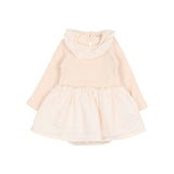 Buho BB Lurex Combi Dress Cream Pink