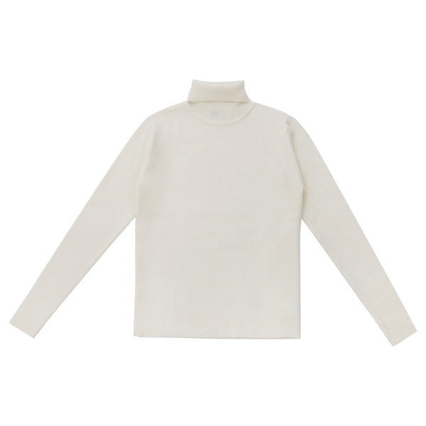 Coco Blanc Ribbed Turtle Neck Cream