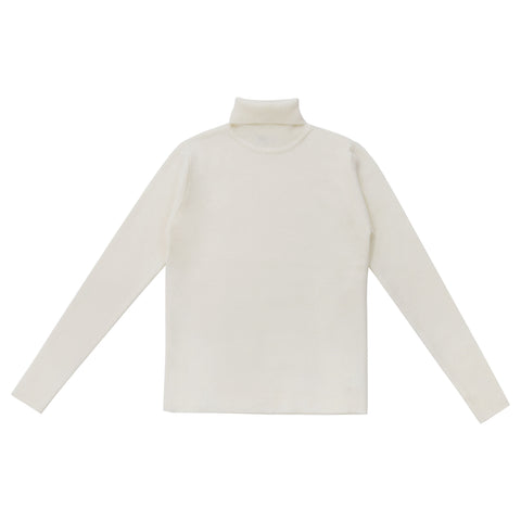 Coco Blanc Ribbed Turtle Neck Cream