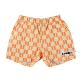 Loud Apparel Free Shorts Check Vanlla/Papaya