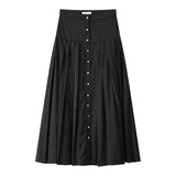 Coco Blanc Polka Dot Pleated Skirt Black/White