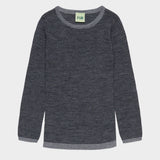 FUB Rib Blouse Steel/Dark Navy