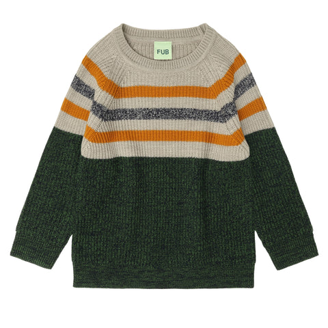 Fub Raglan Sweater Forest/Dark Navy Melange