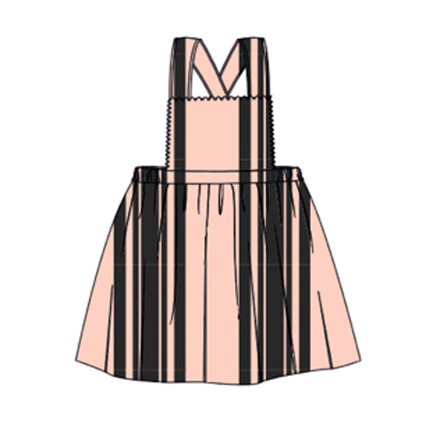 Piupiuchick Short Dress Pink Black Stripes