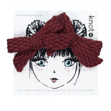 Knot Hairbands Knitted Mini Bow Set // Wine