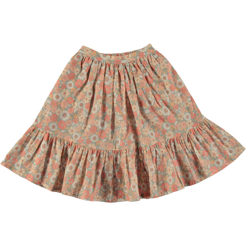 Tocoto Vintage Long Skirt Flowerprint Pink