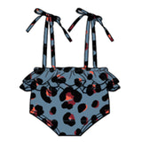 Piupiuchick Baby Blommers Straps Blue Animal Print