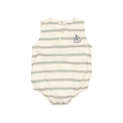 Buho BB Stripes Romper Sage Green