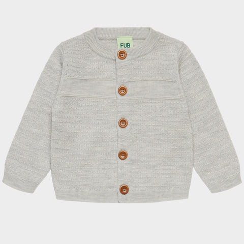 FUB Baby Cardigan Light Grey Melange