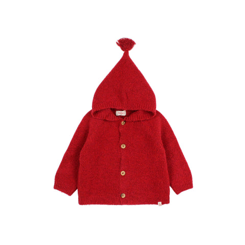 Buho BB Hood Cardigan Cherry