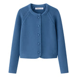 Coco Blanc Cropped Cardigan Blue