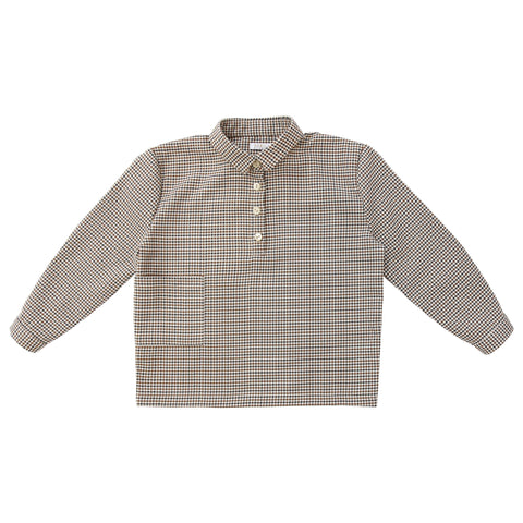 Coco Blanc Houndstooth Boxy Shirt Houndstooth