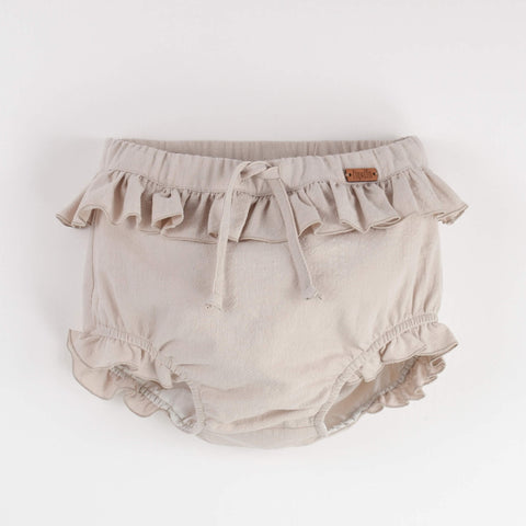 Popelin Sand Culotte With Frills