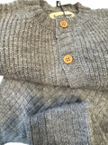 Tocoto Vintage Baby Knitted Cardigan Grey + Pant Set