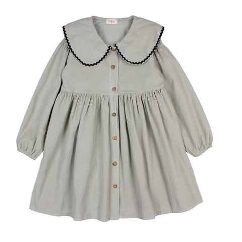 Buho BB Soft Velour Dress Eucalyptus