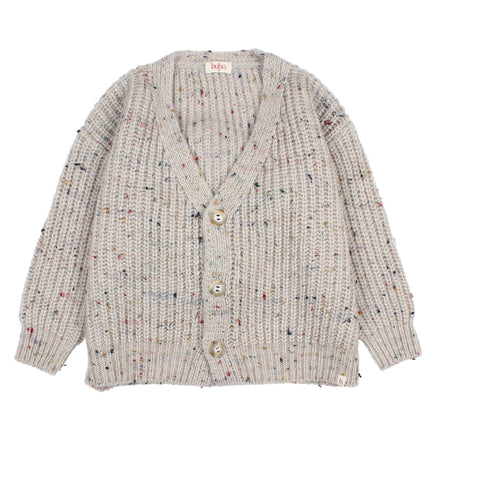 BUHO BOTONATO CARDIGAN PEARL GREY