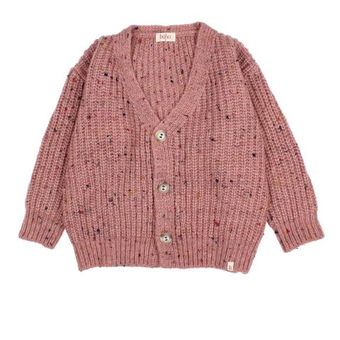 BUHO BOTONATO CARDIGAN PEONY
