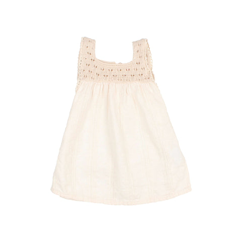 Buho BB Chic Lurex Dress Cream Pink