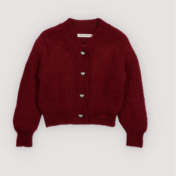 The New Society Lina Cardigan Plum Fantasy