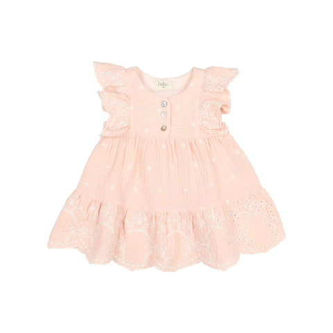 Buho BB Embroidery Dress Light Pink