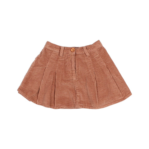 Buho Box Pleat Skirt Cocoa