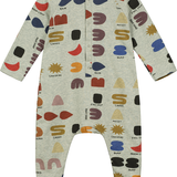Beau Loves Grey Marl 'What Do You See?' Baby Romper