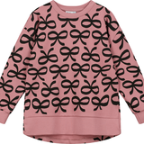 Beau Loves Dusty Rose Bows Relaxed Fit Sweater