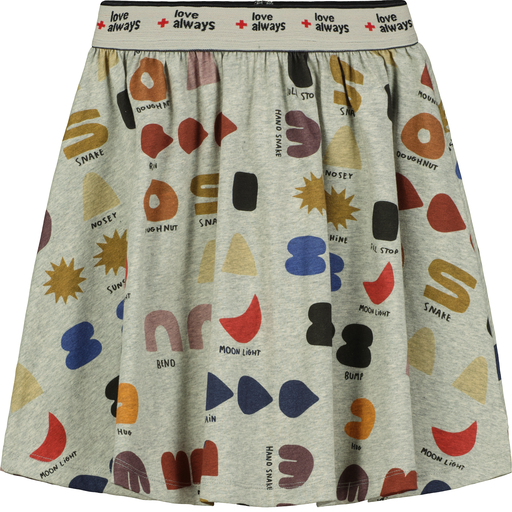 Beau Loves Grey Marl 'What Do You See?' Circle Skirt