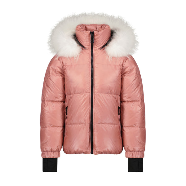 SCOTCH BONNET Girls Coat-Pink, White Fur 118