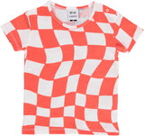 Beau Loves Red Orange Check Baby T-shirt