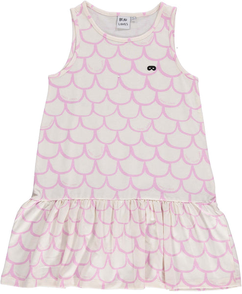Beau Loves Pink Lavender Scales Ray Dress