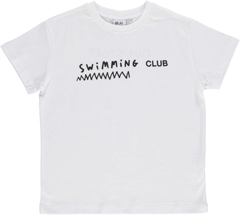 Beau Loves Classic White 'Swimming Club' T-shirt