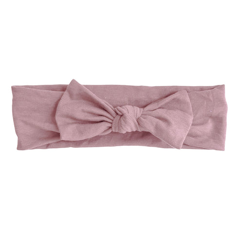 Knot Hairbands jersey bow headwrap flamingo pink