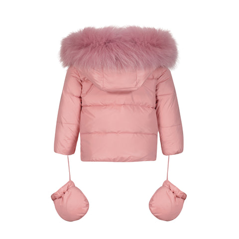 SCOTCH BONNET Baby Classic Puffer Pink, pink fur 4