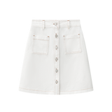 Coco Blanc White Denim Skirt