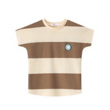 Coco Blanc Brown Boy Striped Tee
