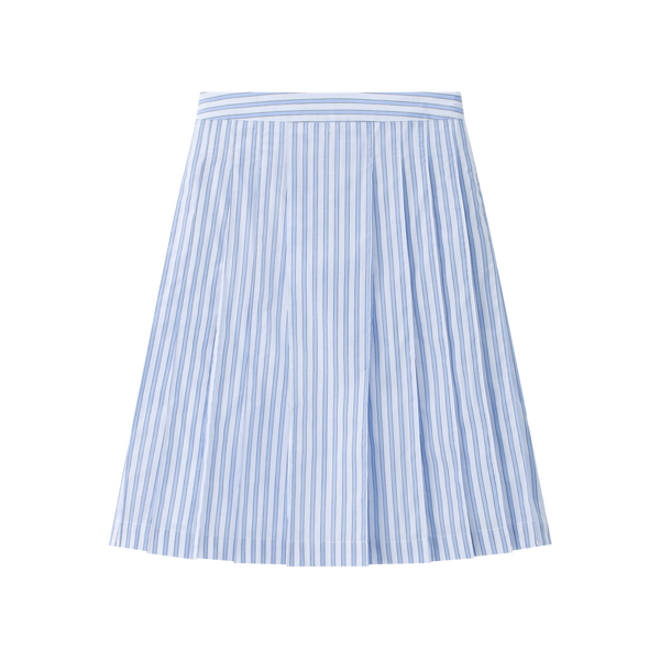 Coco Blanc Striped Pleated Skirt