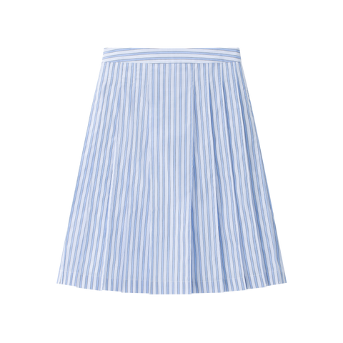 Coco Blanc Striped Pleated Skirt