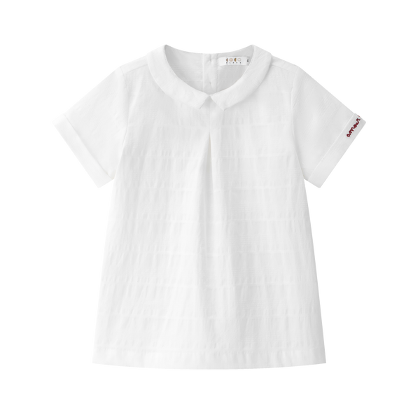 Coco Blanc White Peter Pan Linear Shirt