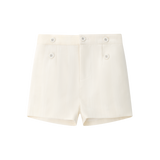 Coco Blanc White Double Button Shorts