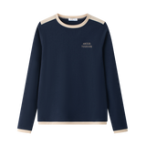 Coco Blanc Navy Solid Tee