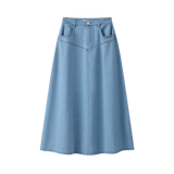 Coco Blanc Blue Seam Denim Skirt
