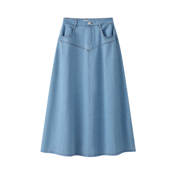 Coco Blanc Blue Seam Denim Skirt
