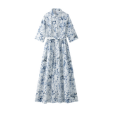 Coco Blanc Floral Shirt Dress