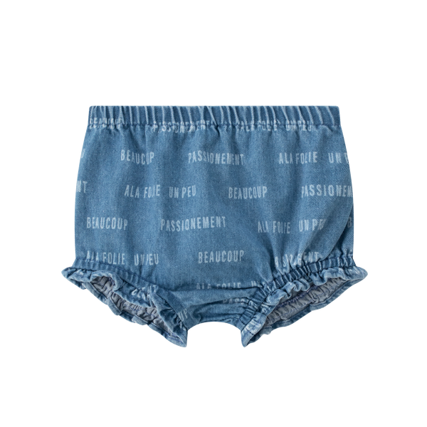 Coco Blanc Blue Denim Printed Bloomers