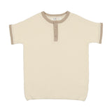 Coco Blanc Boys Crew Sweater Buttons In The Front Cream