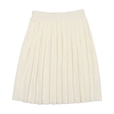 Coco Blanc Knit Pleated Skirt Ivory