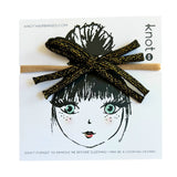 Knot Hairbands Corded Mini Bow Band // Gold